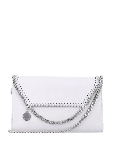 Stella Mccartney Pearl Grey Falabella Shoulder Wallet Bag In White