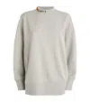 Stella Mccartney Crewneck Organic Cotton Sweatshirt With Chain. In White