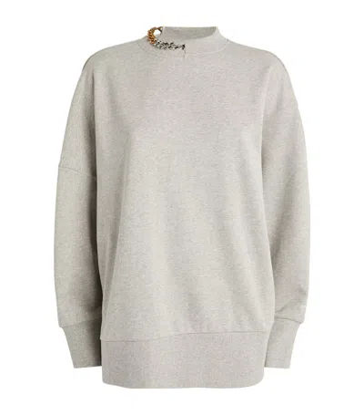Stella Mccartney Falabella Chain Sweatshirt In Gray