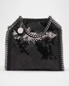 Stella Mccartney Falabella Chain-trim Sequin Shoulder Bag In Black