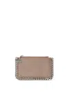 Stella Mccartney Falabella Chain-link Metallic Purse In Gipsy Red