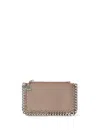 Stella Mccartney Falabella Chain-link Metallic Purse In Gipsy Red