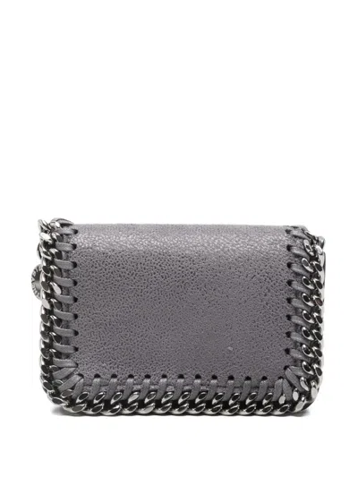 Stella Mccartney Falabella Chain Trim Wallet In Gray