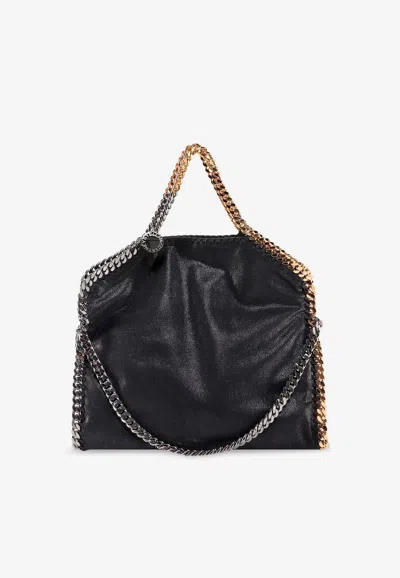 Stella Mccartney Falabella Chain-trimmed Shoulder Bag In Black