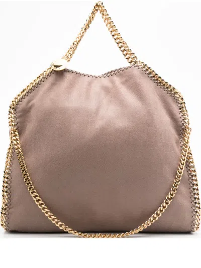 Stella Mccartney Falabella Chain-trimmed Tote Bag In Brown