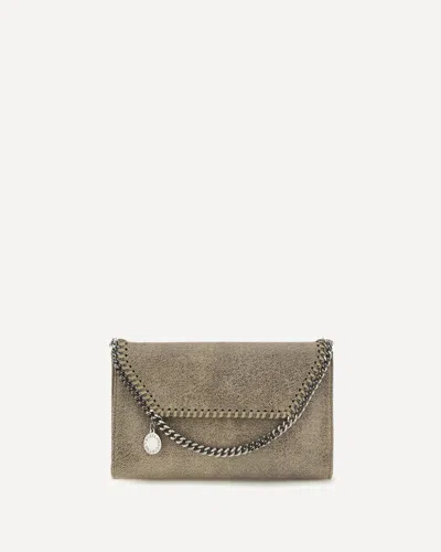Stella Mccartney Falabella Chain Wallet In Grey