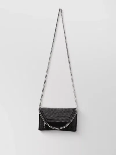 Stella Mccartney Falabella Chain Wallet Shoulder Bag In Black
