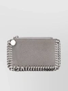 STELLA MCCARTNEY FALABELLA CHAIN ZIP CARDHOLDER WITH FOUR CARD SLOTS