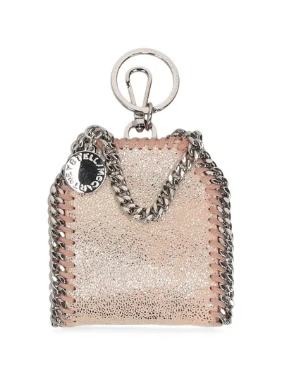 Stella Mccartney Falabella Chain-trim Airpods Case Keyring In Yellow