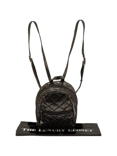 Pre-owned Stella Mccartney Falabella Chain-trim Backpack In Gold