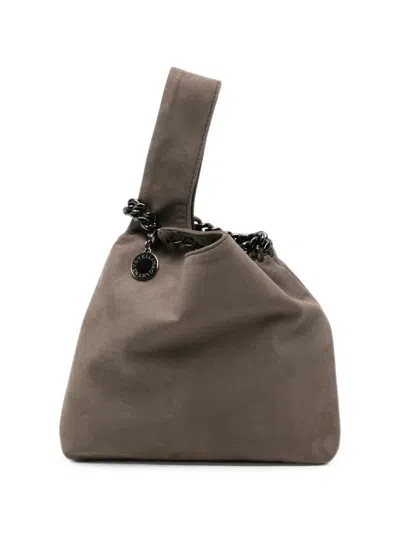 Stella Mccartney Falabella Chain-trim Clutch Bag In Brown