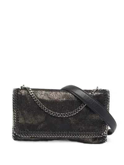 Pre-owned Stella Mccartney Falabella Chain-trim Cross Body Bag In Black