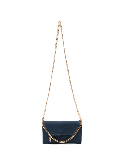 Stella Mccartney Falabella Chain-trim Crossbody Bag In Blue