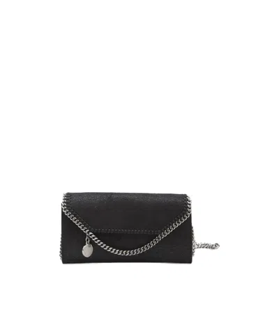 Stella Mccartney Falabella Chain-trim Wallet In Black