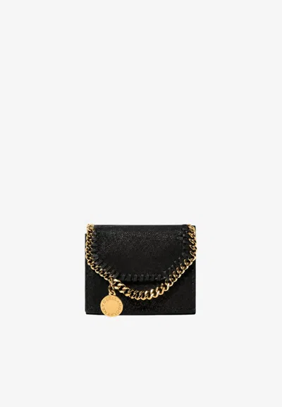 Stella Mccartney Falabella Chain-trim Wallet In Black