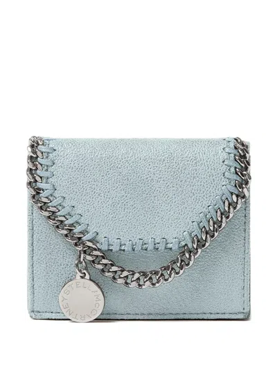 Stella Mccartney Falabella Chain-trim Wallet In Blue