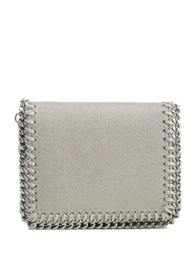 Stella Mccartney Falabella Chain-trim Wallet In Gray