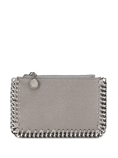 Stella Mccartney Falabella Chain-trim Wallet In Gray