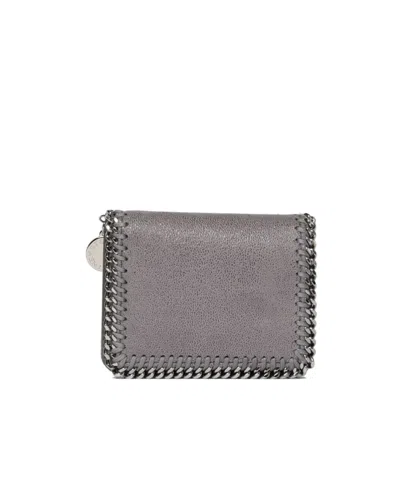 Stella Mccartney Falabella Chain-trim Wallet In Gray
