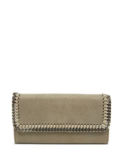 Pre-owned Stella Mccartney Falabella Chain-trim Wallet In Gray