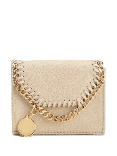 Stella Mccartney Falabella Chain-trim Wallet In Neutral