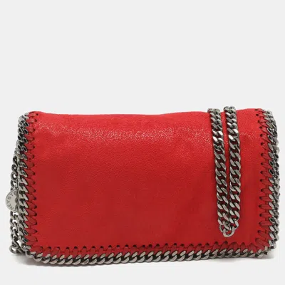 Pre-owned Stella Mccartney Falabella Chilli Red Faux Leather Crossbody Bag