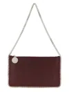 Stella Mccartney Falabella Plum Coloured Clutched Shoulder Bag Women In Burgundy
