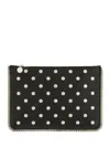 Stella Mccartney Studded Chain Trim Rectangular Shoulder Bag In Black