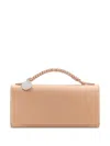 Stella Mccartney Satin Falabella Shoulder Bag Rectangular Top Handle In Neutral