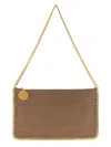 Stella Mccartney Falabella Logo Charmed Shoulder Bag In Brown