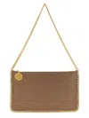 Stella Mccartney Falabella Logo Charmed Shoulder Bag In Brown