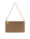 Stella Mccartney Falabella Logo Charmed Shoulder Bag In Sand