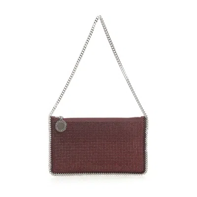 STELLA MCCARTNEY STELLA MCCARTNEY FALABELLA CLUTCH WITH HOTFIX CRYSTALS