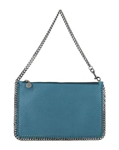 Stella Mccartney Falabella Clutch Woman Shoulder Bag Blue Size - Polyester