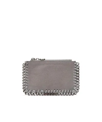 Stella Mccartney Falabella Coin Pouch In Gray