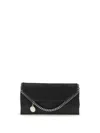 Stella Mccartney Falabella Continental Chain Wallet In Black