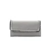 Stella Mccartney Falabella Continental Wallet- Grey In Gray