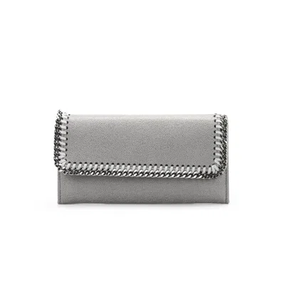Stella Mccartney Falabella Continental Wallet- Grey In Gray