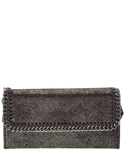 Stella Mccartney Falabella Continental Wallet In Gray