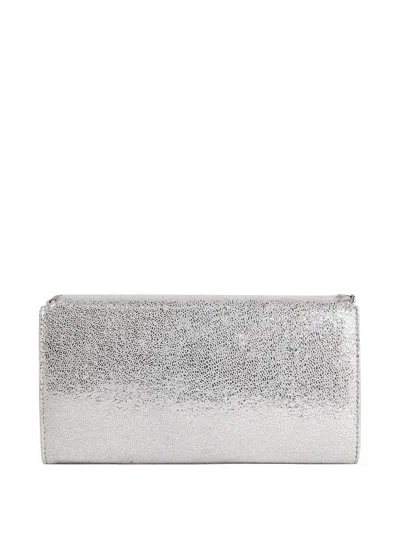 Stella Mccartney Falabella Continental Wallet In Silver
