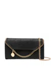 Stella Mccartney Falabella Continental Wallet In Black