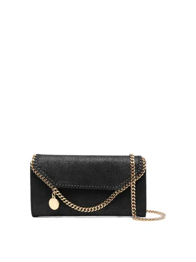Stella Mccartney Falabella Continental Wallet In Black