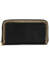 Stella Mccartney Falabella Continental Wallet In Black