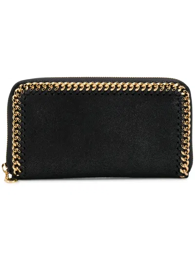 Stella Mccartney Falabella Continental Wallet In Black