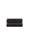 Stella Mccartney Falabella Continental Wallet In Black