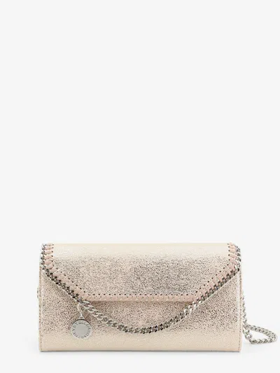Stella Mccartney Falabella Continental Wallet Crossbody Bag In Sand