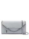 Stella Mccartney Falabella Continental Wallet With Chain In Gray
