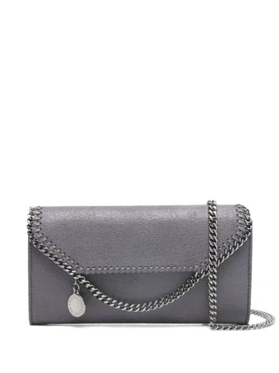 Stella Mccartney Falabella Continental Wallet In Gray