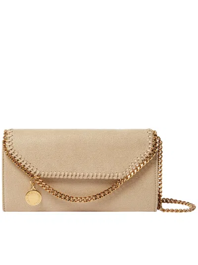 Stella Mccartney Falabella Continental Wallet In Sand