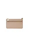 Stella Mccartney Falabella Cream Recycled Polyester Mini Clutch In Beige